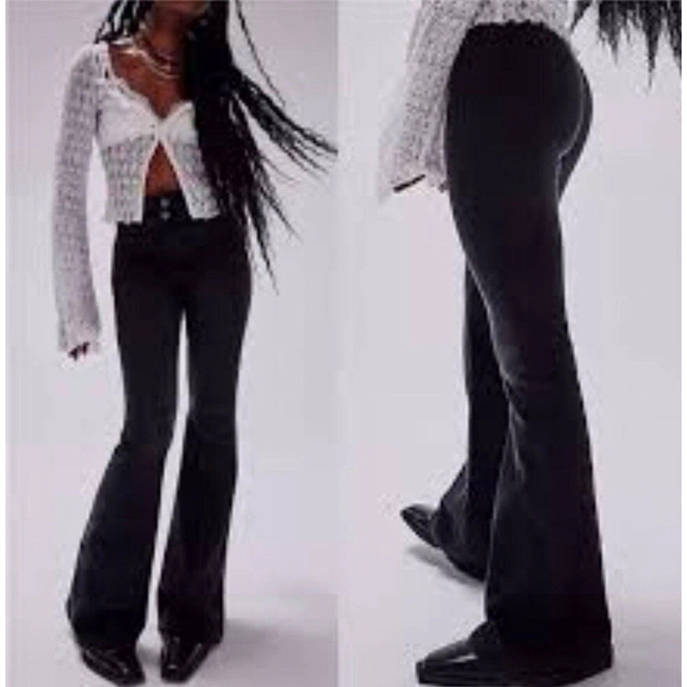 Free People Black Flare Jeans